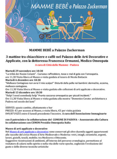 3 mattine tra chiacchiere e caffè nel Palazzo delle Arti Decorative e Applicate, con la dottoressa Francesca Ormanni, Medico Omeopata
